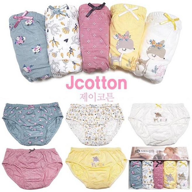 어린이팬티 여아팬티 덴비여삼각5매