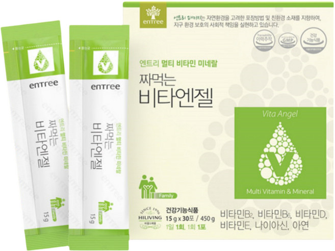 [살림의 왕] 4+1 짜먹는 비타엔젤 젤리타입 멀티비타민, 14.99g, 150개