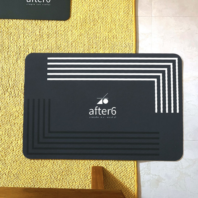 애프터식스 2장세트 라인 규조토 화장실 현관 베란다 미끄럼방지 빨아쓰는 발매트, 소프트_규조토_발매트, 라인_소형(2장)_40x60_챠콜, 소프트 규조토 발매트/라인 소형(2장)_40x60_챠콜