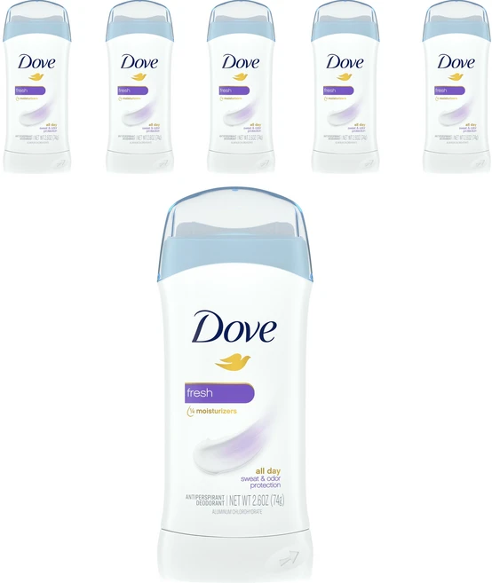 도브 인비저블 솔리드 안티-퍼스피런트 데오드란트 프레시, 74g, 6개 - 쿠팡