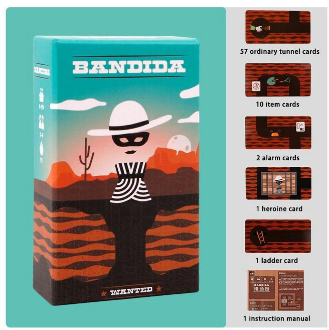 보드 게임 플레이어 전략 퍼즐 카드 성인 가족 파티 재미있는, 1개, 3. BANDIDA