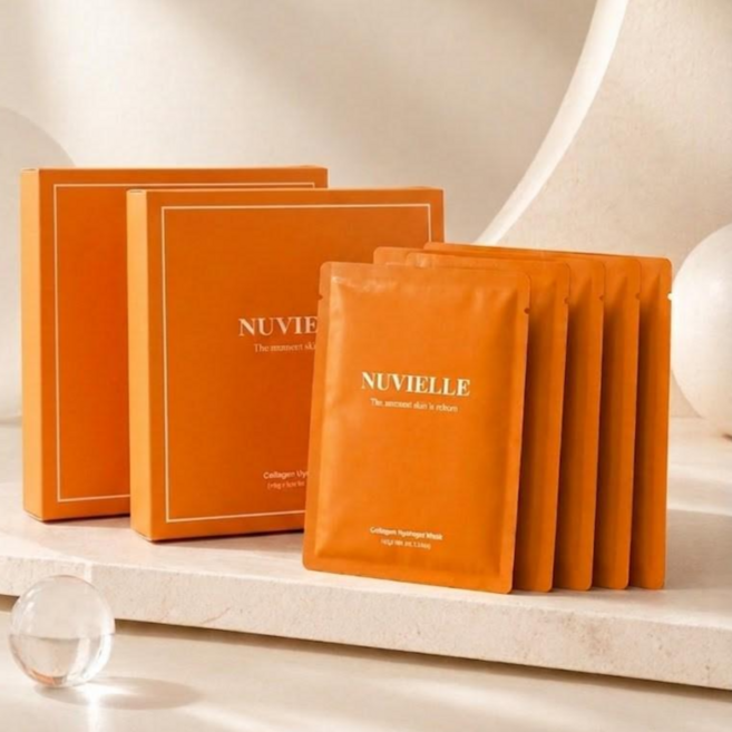 하이드로겔 마스크팩 42g 수분 탄력 집중케어 누비엘 NUVIELLE, 2개, 5개입