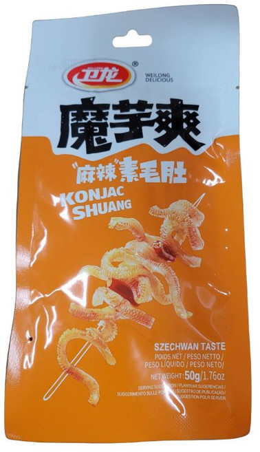衛龍 魔芋爽 麻辣素毛肚, 50g, 1個
