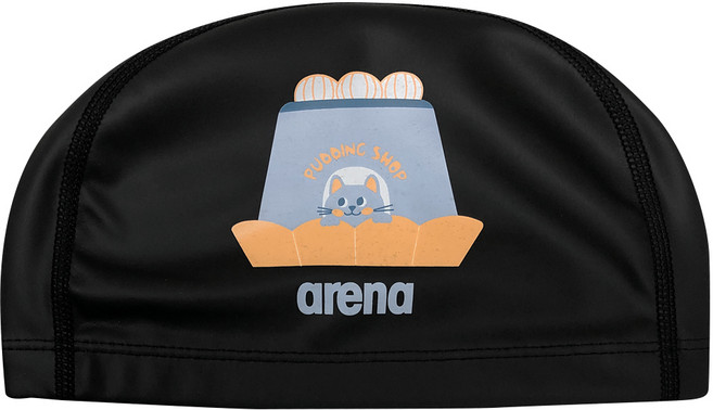 아레나 우레탄 코팅 아동 수모 A5AC1AQ51 푸딩, BLK, 1개