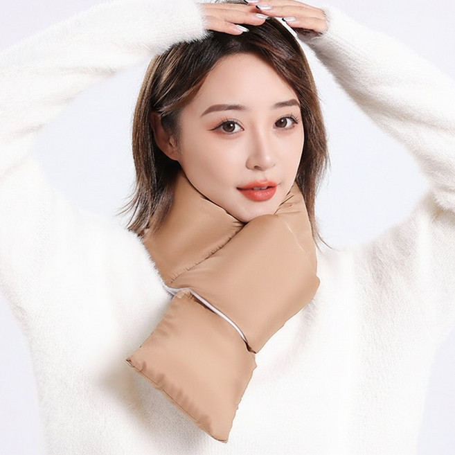 겨울 경량 패딩 목도리 쁘띠 짧은 숏 커플 머플러 목도리