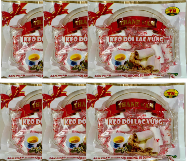 베트남 남딘 특산품 띠엔탄 땅콩 참깨 강정, 6개, 250g