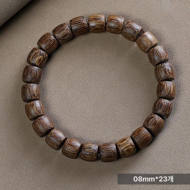 베트남 침향나무 침향목 행운부적 묵주, 1개, 08mm 23개입 직선절단