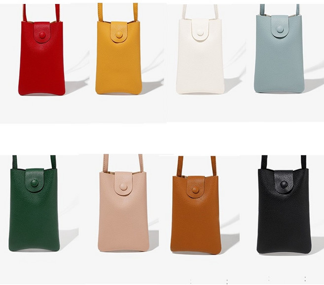 單肩手機包 隨身側背包, 米白