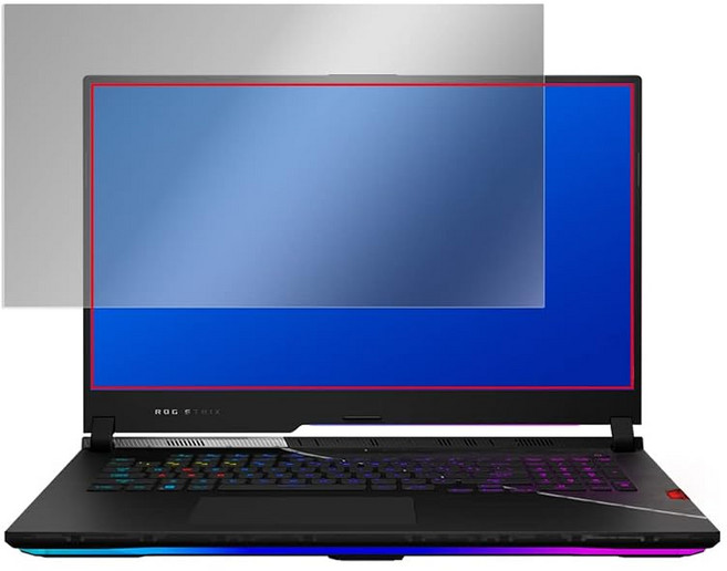 미야비크스 시야 차단 ASUS ROG Strix SCAR 17 G733용 360도 프라이버시 보호 필름 저반사 타입 OverLay Secret, 1개