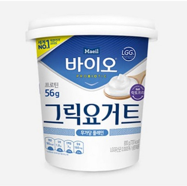 매일유업 바이오 그릭요거트 플레인, 800g, 3개