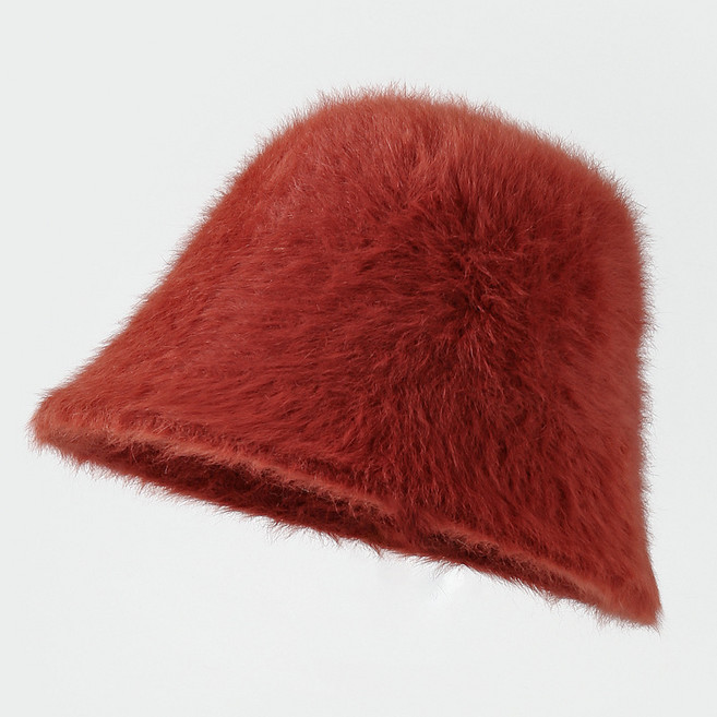 모자 모자 수건 모자 겨울 여성 토끼털 바구니 모자 어부 모자 보온성 좋은 두꺼운 기품 일본식 두꺼운 보온성 좋은 여성 토끼털 수건 모자 일본 모자