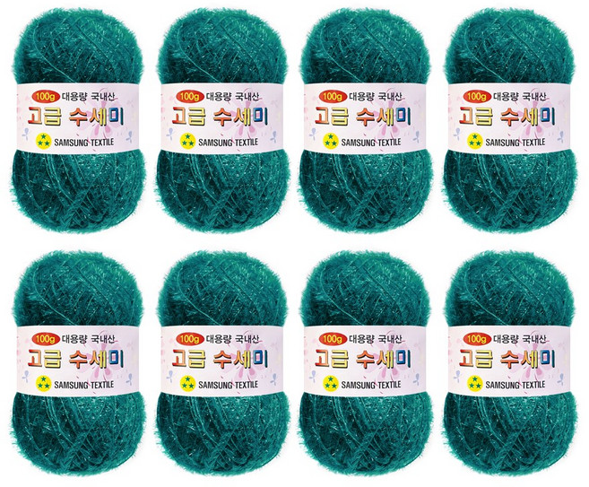 삼성모사 100g 대용량 고급수세미 8볼 수세미실 수세미뜨기 코바늘 친환경, 145 토파즈, 8개