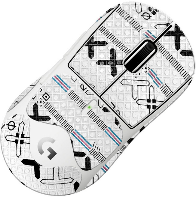 로지텍 G PRO 슈퍼라이트1 2 호환 지슈라 풀스킨 마우스 그립 스티커, 1개, 화이트