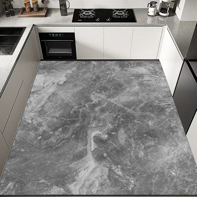 혜신 특대형 대형 빨아쓰는 규조토 주방 발매트 두꺼운 방수 대리석, T02, 1개