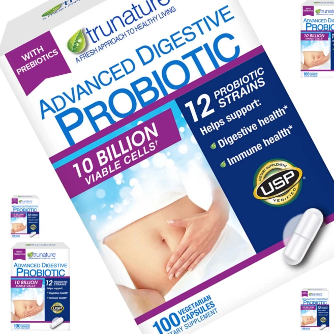 트루네이처 어드밴스드 다이제스티브 프로바이오틱 유산균 (trunature Advanced Digestive Probiotic), 5개, 100정 - 쿠팡