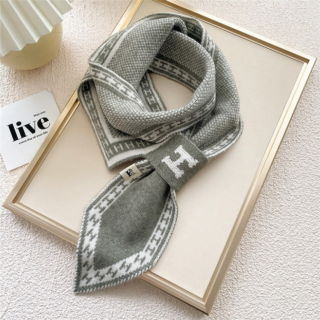 모니즈 포근포근 고리 머플러 쁘띠 니트 목도리 컬러3종