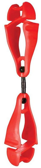 Ergodyne Squids 3420 회전 장갑 클립 홀더 듀얼 포함, Red - 100-Pack