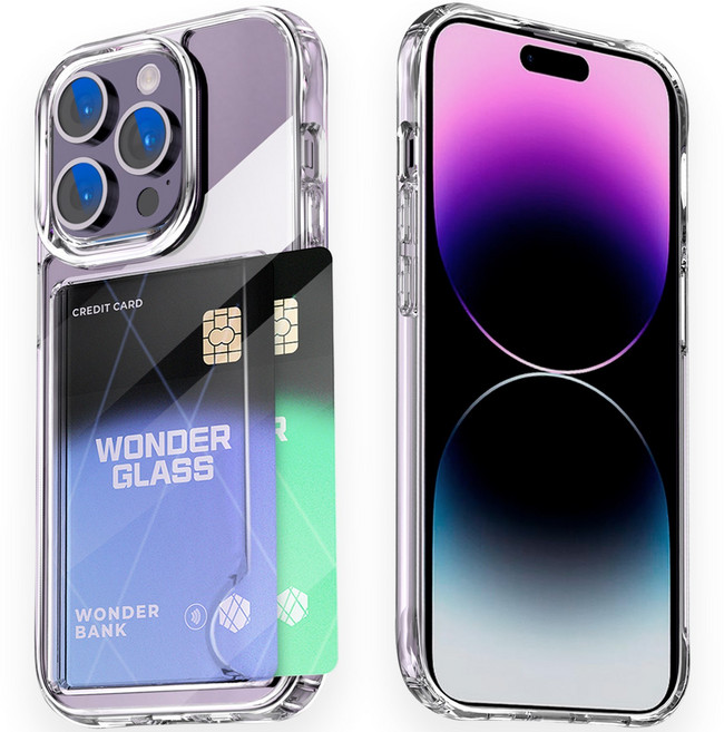 원더글라스 카드수납 이지 리무벌 에어 범퍼 투명 케이스