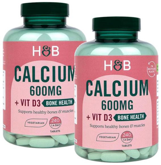Holland & Barrett Calcium 600mg & Vit D3 홀랜드앤바렛 칼슘 600mg 앤 비타민 D3 240정 2팩, 2개