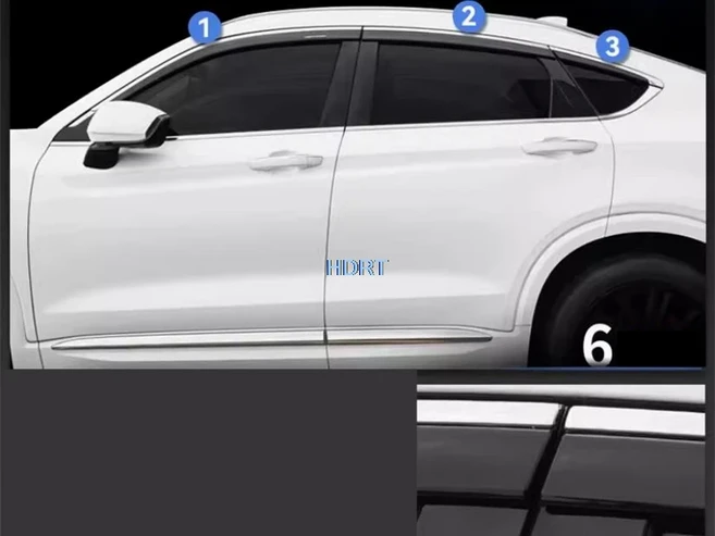 자동차 창문 디플렉터 바이저 웨더 실드 쉘터 르노 그랜드 콜레오스 Geely Xingyue Monjaro KX11 2021 + Tu, 05 Xingyue Tugella FY11