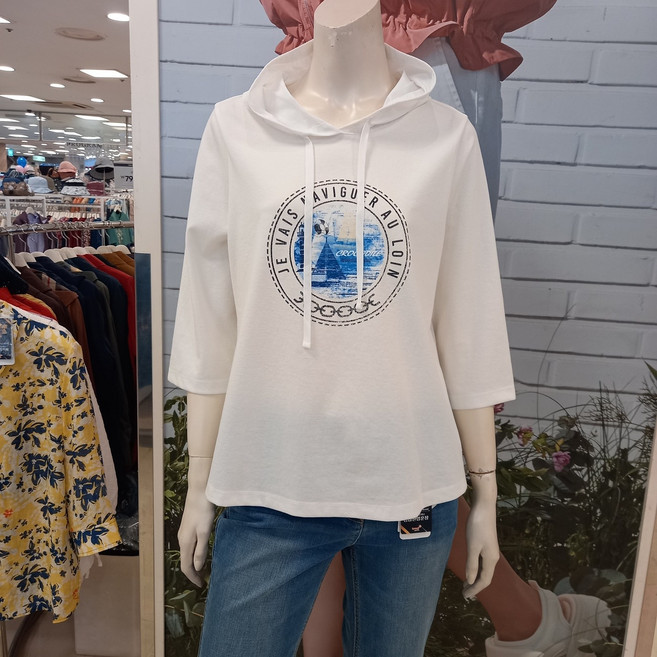 크로커다일레이디 @@@면혼방#캐주얼한 후드 티셔츠@@@