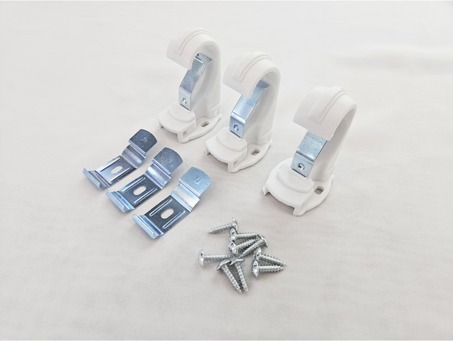 커블 커튼 봉걸이 1세트, 25mm 화이트set, 봉브라켓