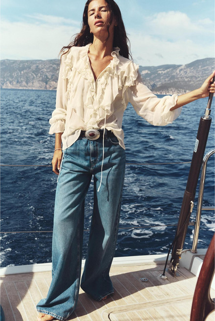 ZARA 자라 프릴 셔츠 8857334 8857/334