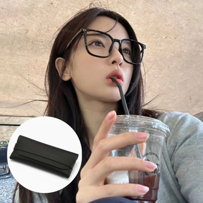 얼굴이 작아보이는 뿔테안경+케이스