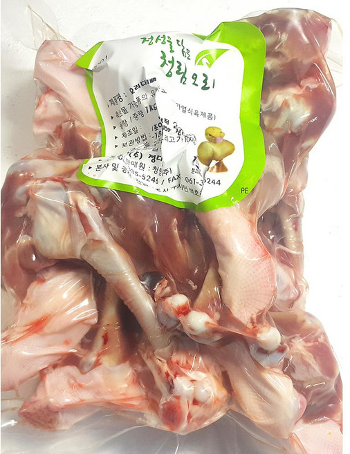 청림 오리 다리뼈 1kg 육수용, 1개