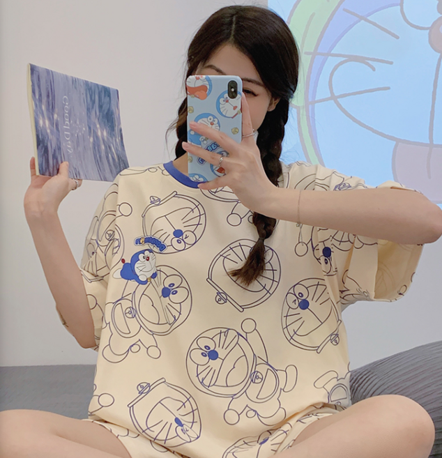 [라쿠몰] 블루에몽이 대왕프린팅 썸머 파자마 SET