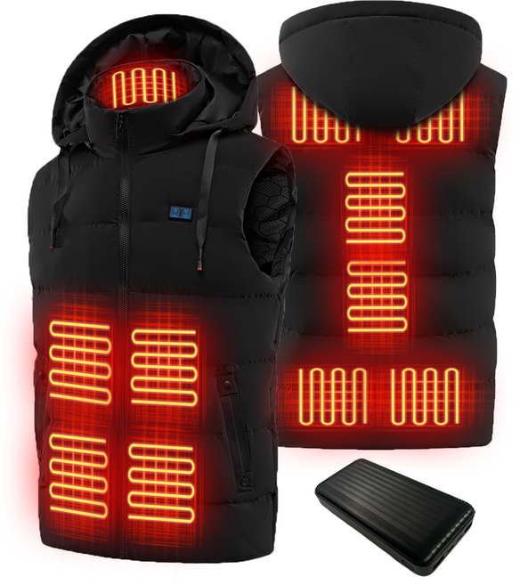 5위 - ZKXLZ 11구역 발열조끼 3단계 온도조절 온열조끼 KC인증 겨울 방한 보온 20000mAh 보조배터리 포