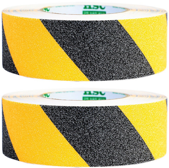 한신케미칼 미끄럼방지 논슬립테이프 안전사선 50mm x 15M, 2개