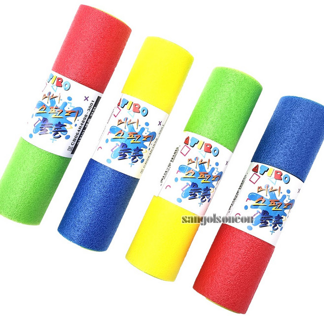 산골소년 미니 스펀지 물총 15.5 워터건 대포 막대 펌프 주사기 워터파크 풀장 어린이