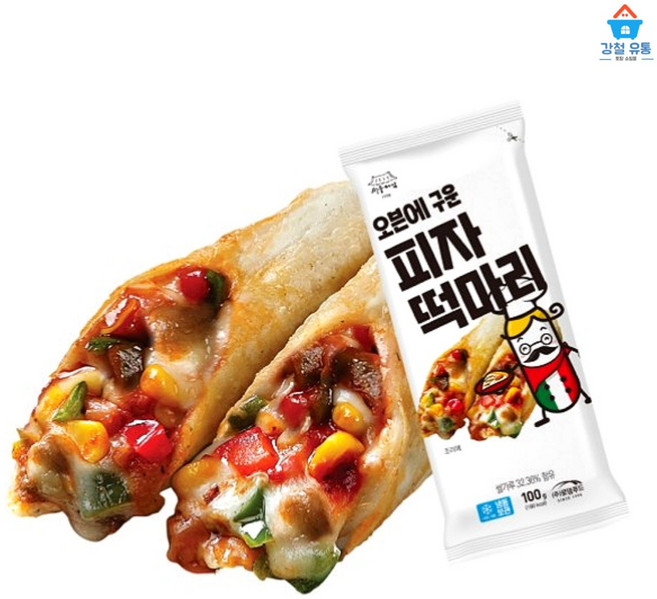 오븐에 구운 피자 떡마리(겉바속촉 식감 든든한 간식 간편음식), 5개, 100g