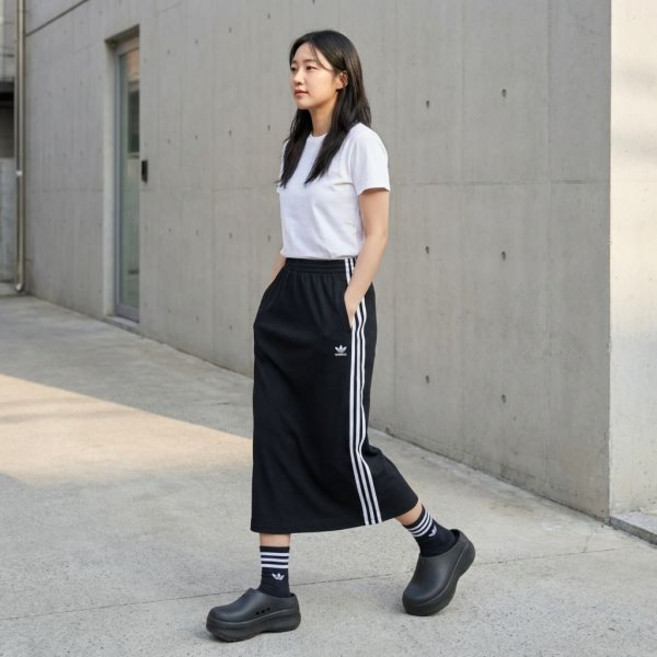 아디다스 파이어버드 여성 데일리 롱스커트 니트 치마 No.1816213