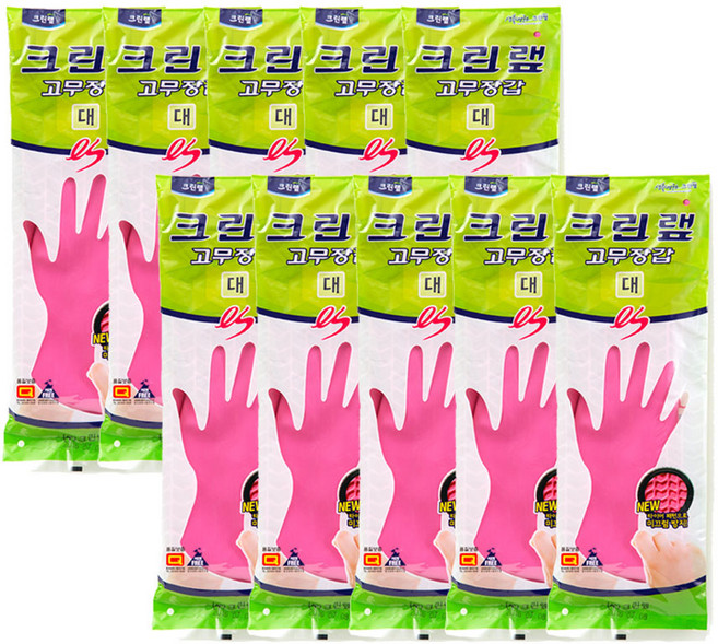 크린랲 ES 고무장갑 대(L) 10개