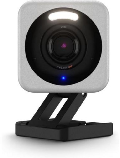 펫캠 Wyze Cam v4 2K 와이파이 스마트 홈 보안 카메라 실내 및 실외 애완 동물 아기 모니터 모션 활성화 스포트라이트 사이렌 양방향 오디오, 2) Grey, 1개