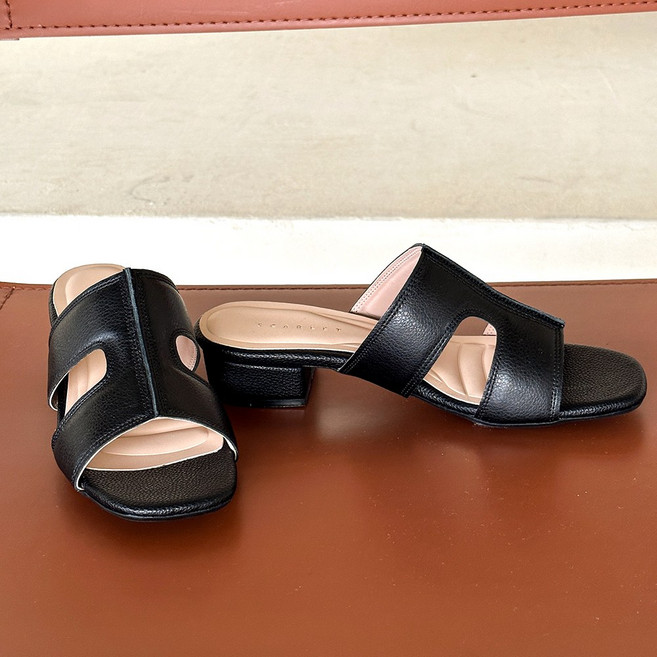 슈스프레소 르메로 가죽 뮬 슬리퍼