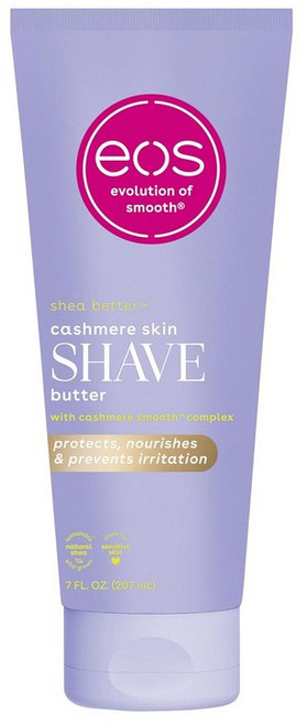 에오스 캐시미어 스킨 컬렉션 쉐이브 버터 - 바닐라 거품 방지 보습 면도 여성용 크림 7 floz, 1 Pack