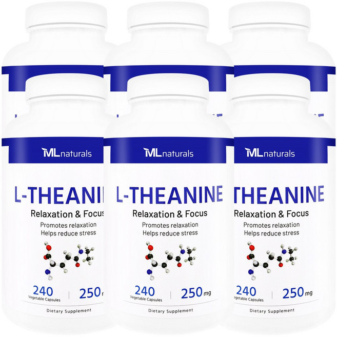 [미국빠른직구] 마이라이프 내추럴스 L-테아닌 250mg 240정 6병