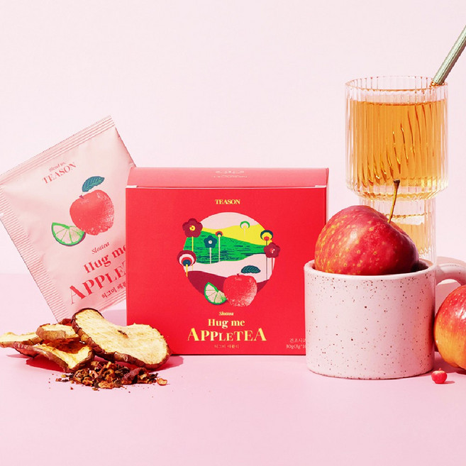 국내산 사과 대추 깔라만시의 만남 티즌 허그미애플티 생분해 티백, 1박스, 10개입, 3g