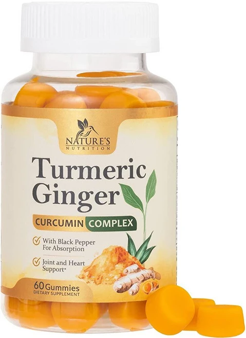 복합 강황 커큐민 생강 블랙페퍼 고함량 60구미 미국산 Turmeric Curcumin, 60정, 1개 - 쿠팡