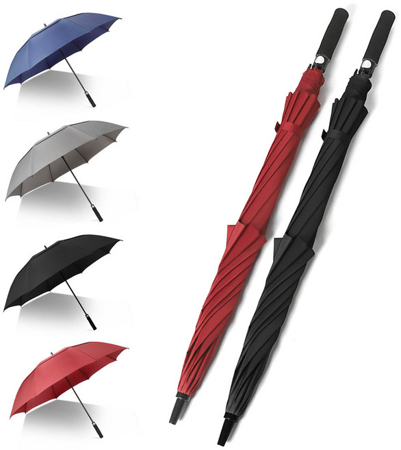 오즈리빙 뒤집어지지 않는 이중 방풍 장우산 골프우산 대형 고급 우산 2인용 우산