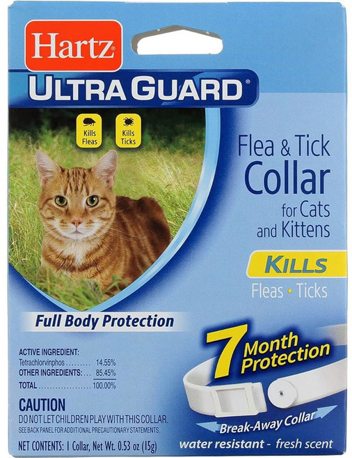 HARTZ 울트라가드 벼룩과 진드기 고양이 및 목걸이 흰색 1개