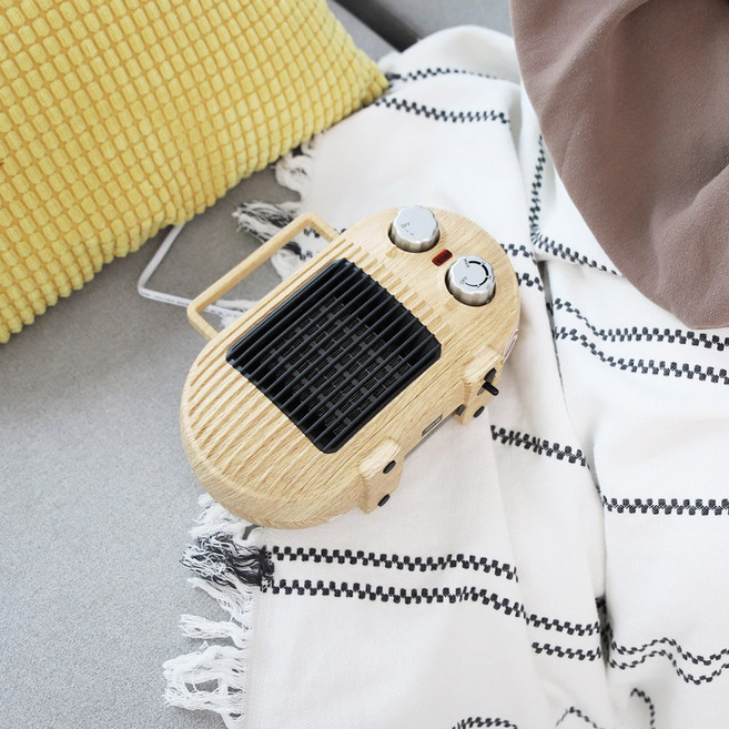 감성우드 PTC 미니 온풍기 전기난로 팬히터 캠핑 가정 사무실 2단조절 MCP800, MCP800D