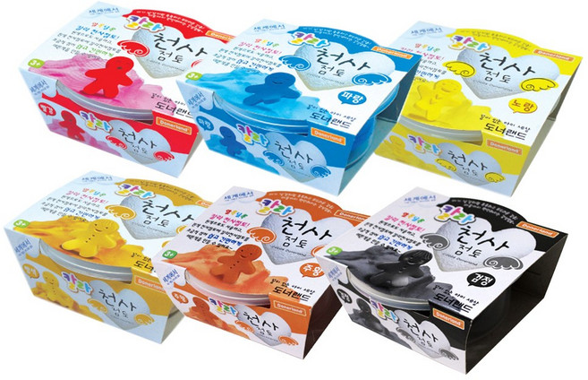 도너랜드 칼라 천사점토 30g 검정, 3개