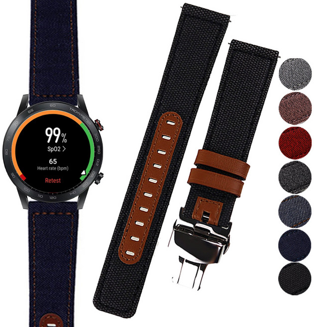 Honor GS 3i 워치 나토 데님밴드 디버클스트랩 호환, 03 MO13LBU22 라이트 블루, 1개