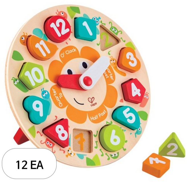 하페 똑딱똑딱 시계놀이 퍼즐, 12세트, 12피스