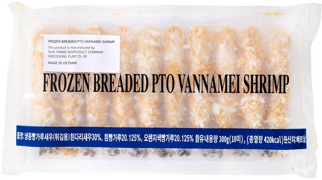 냉동빵가루새우(10미) 300g, 5개