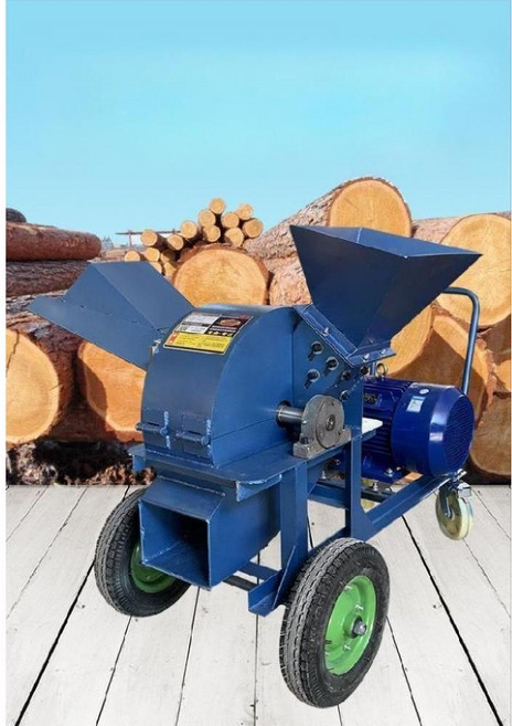 나무 목재 자르는 톱밥 기계 절단기 분쇄기 파쇄기, 420 싱글 7.5kW 모터, 1개